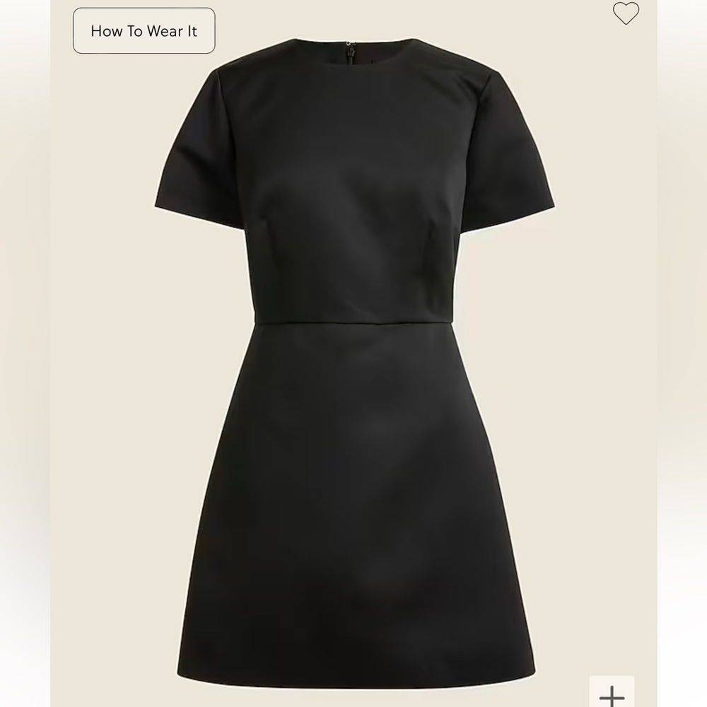 J CREW | NEW | A Line mini dress in Duchess Satin | Size 2